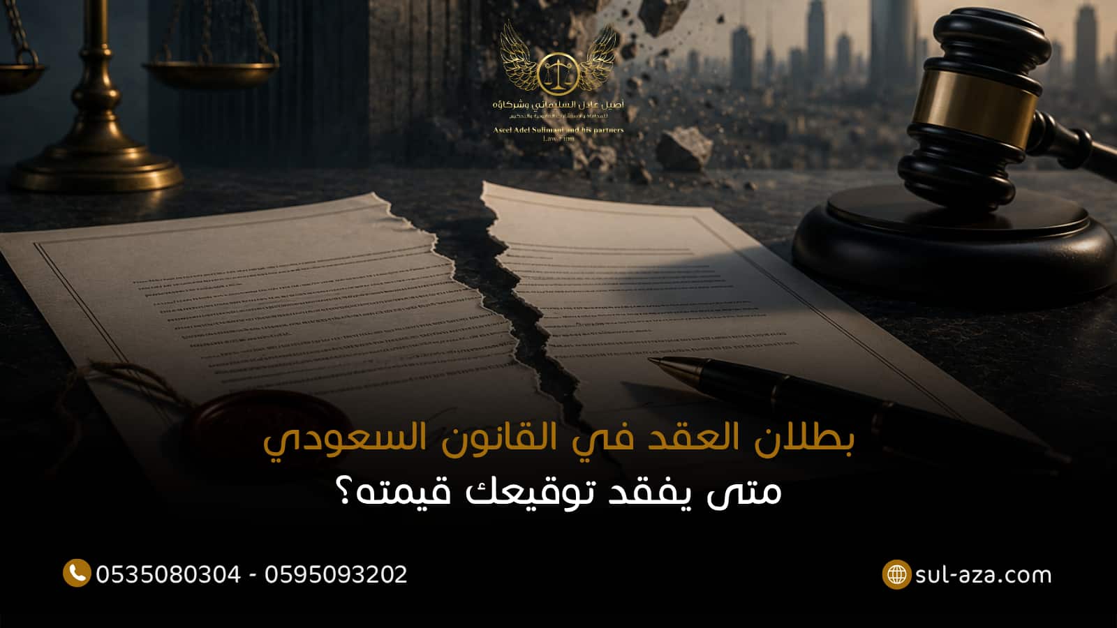 بطلان العقد في القانون السعودي