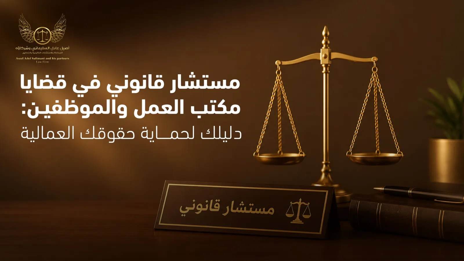 مستشار قانوني في قضايا مكتب العمل والموظفين